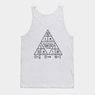 Electrical Ohms Law Triangle formula for Engineering Students Tank Top